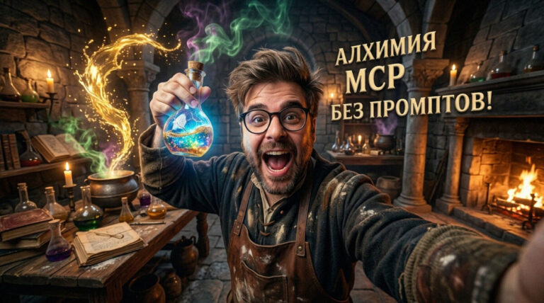 Схема работы библиотеки MCP для IDE как нового стандарта автоматизации без промптов