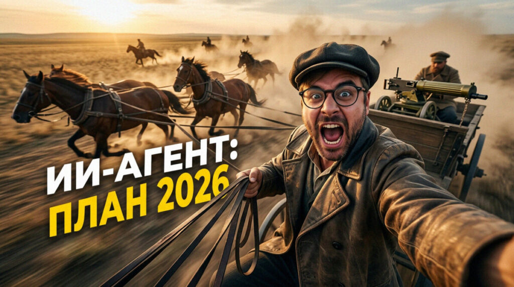 Инфографика плана автоматизации производства с использованием ИИ-агентов в 2026 году