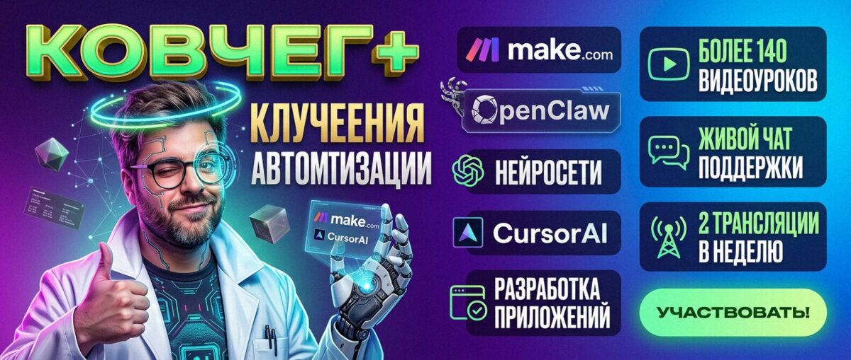 Обучение автоматизации на Make.com — Артур Хорошев