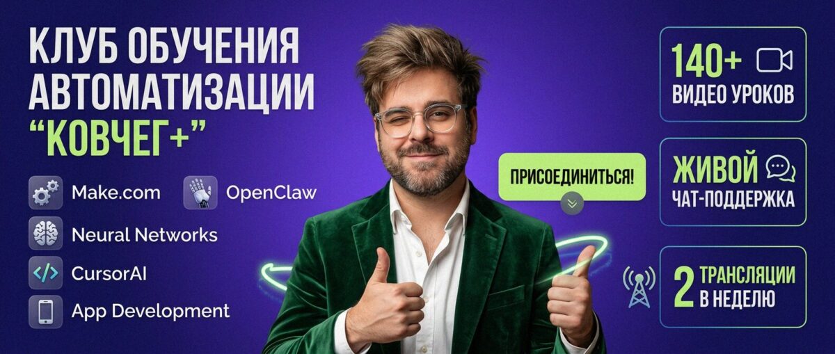 Обучение автоматизации на Make.com — Артур Хорошев
