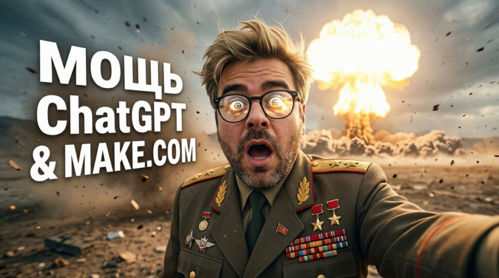 Схема автоматизации создания контента с помощью ChatGPT и сервиса Make.com для экономии бюджета