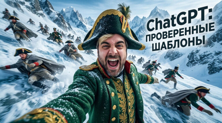 Обложка методического пособия с шаблонами промптов для нейросетей по генерации контента