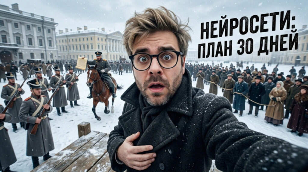Инфографика: дорожная карта бесплатного обучения нейросетям с нуля за 30 дней