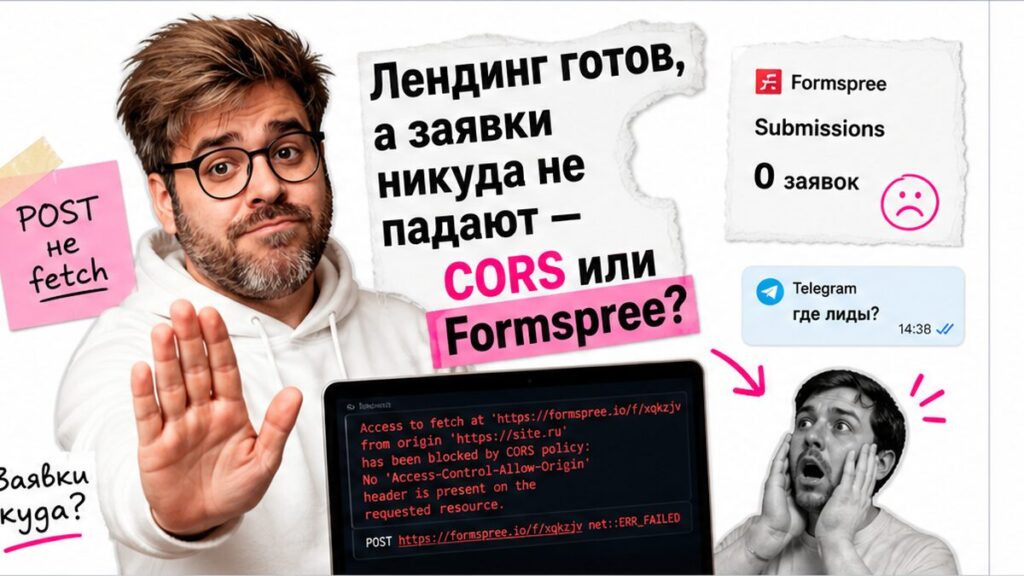 Как сделать форму заявки на сайте: Formspree, Make и Cursor AI