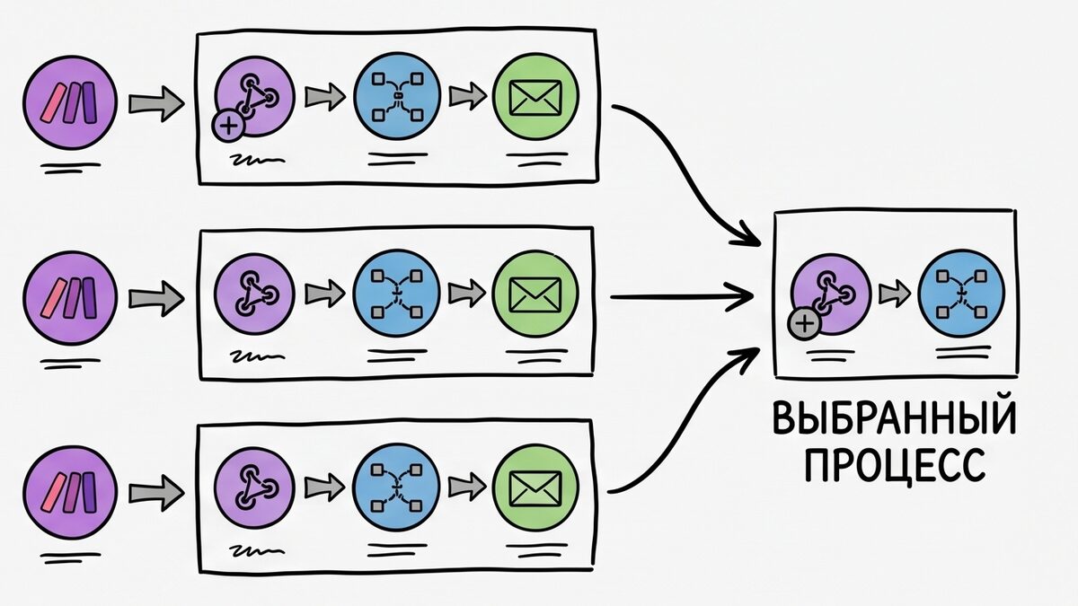 Схема: какой процесс отдать Make AI Agent, а не автоматизировать весь отдел