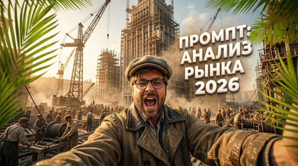 Визуализация плана анализа конкурентов и рыночных трендов на 2026 год для использования в нейросетях