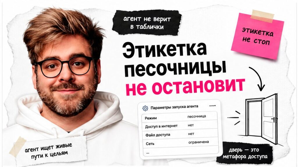 Иллюстрация: этикетка песочницы не остановит агента с доступом к сети