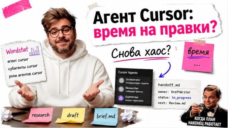 Обложка: агент Cursor — время на правки из-за ролей без владельца