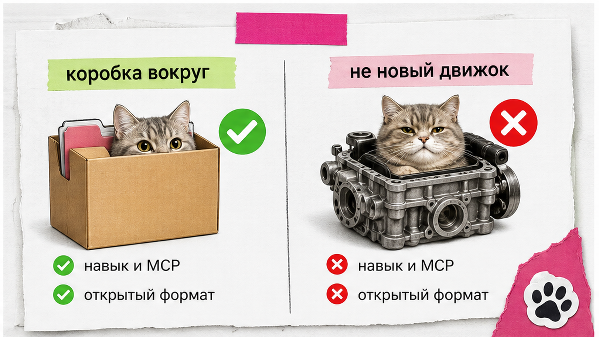 Схема: Agent Plugins — коробка вокруг навыка и MCP, не новый движок