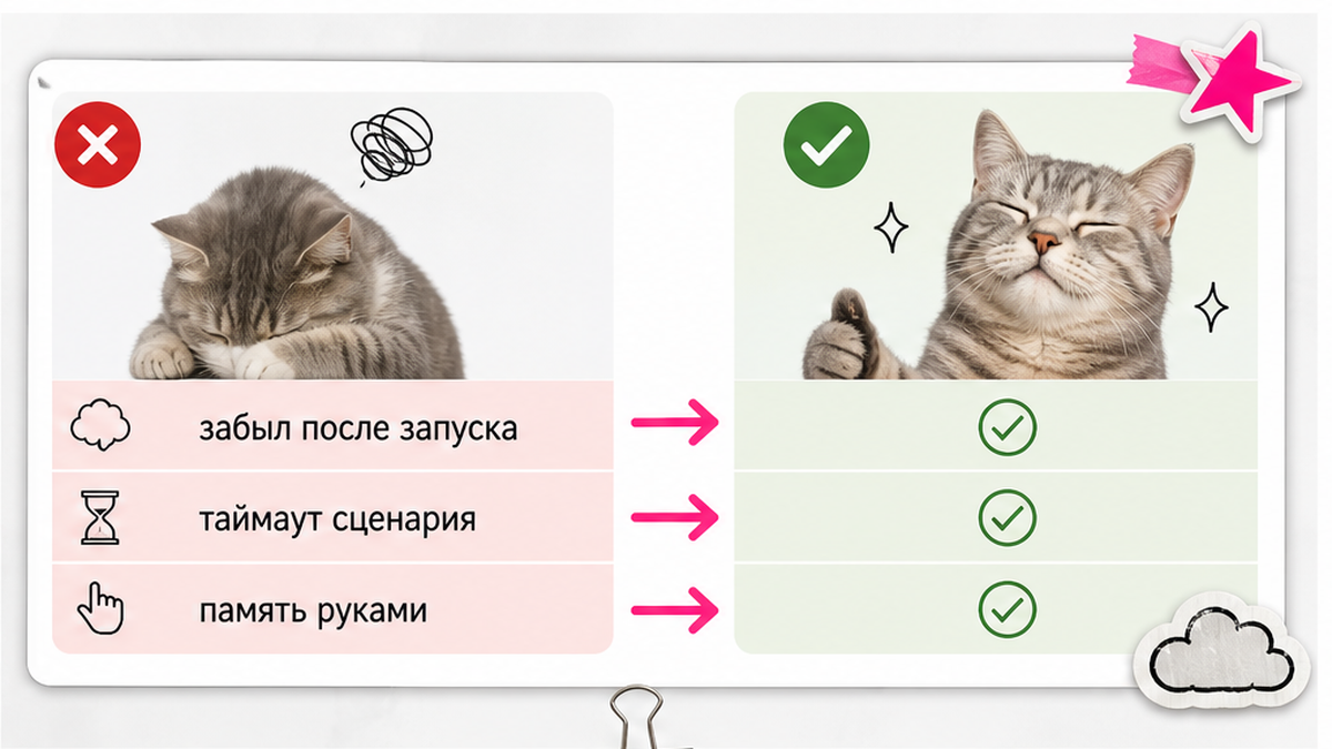 Сравнение: встроенный агент n8n забывает, AgentCore держит память