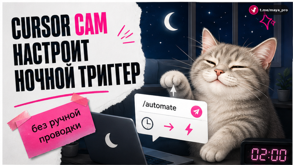 Иллюстрация: Cursor /automate настраивает ночной триггер