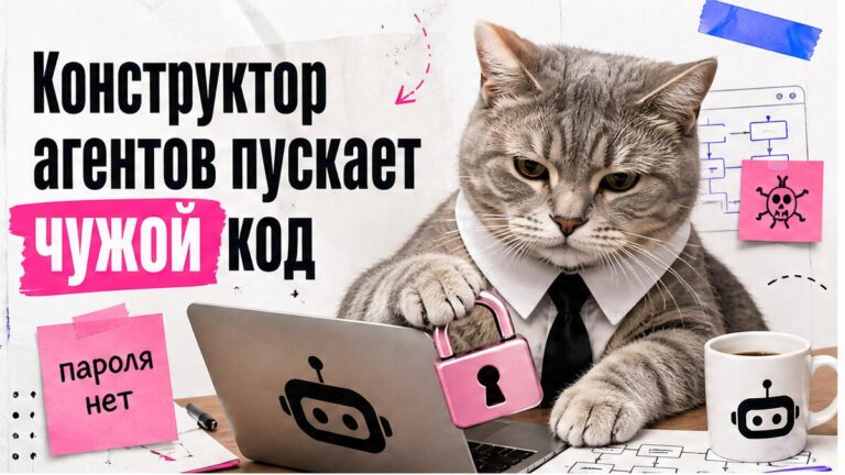 Иллюстрация: конструктор агентов пускает чужой код без пароля