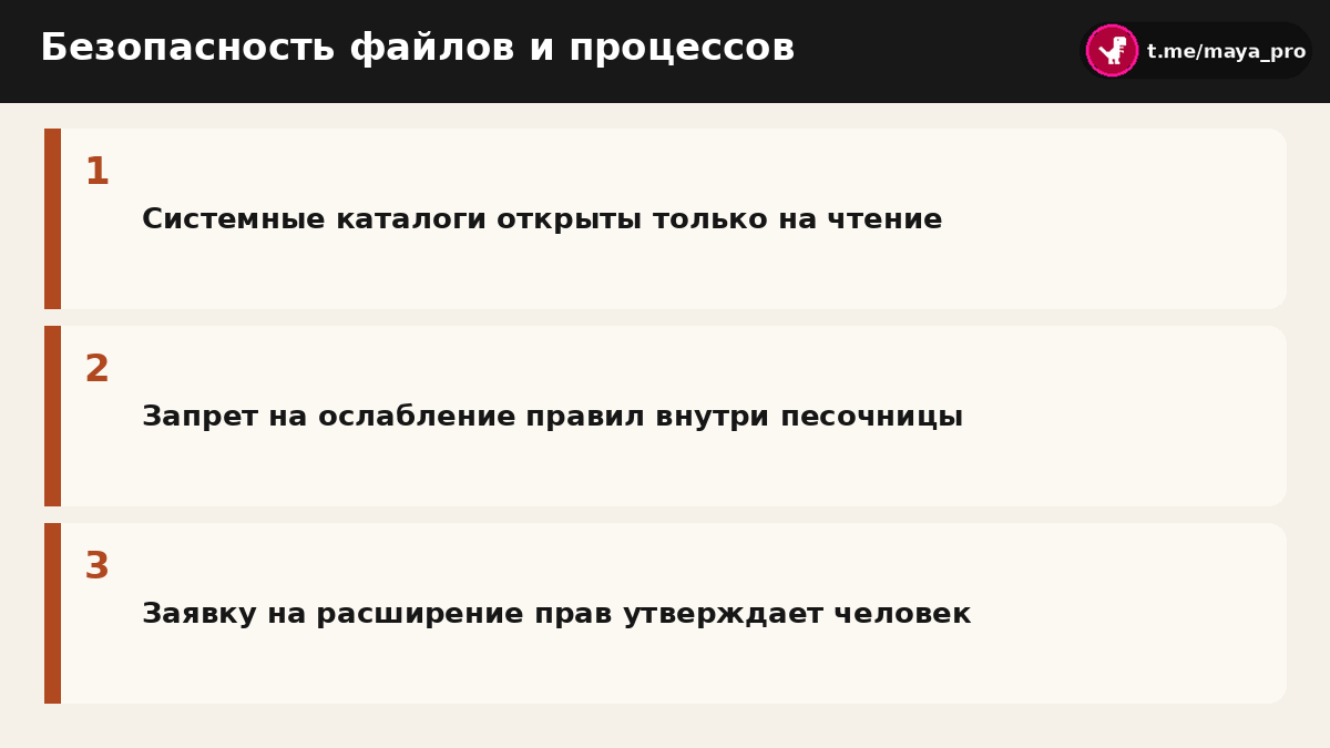 Схема ограничений ядра Linux для файловой системы и процессов